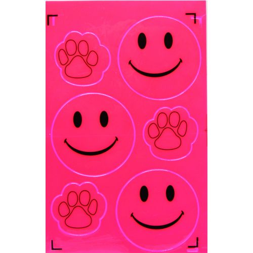 Наклейка Смайл и лапки розовый (Lux Color)