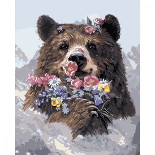 Картина по номерам "Медведица" 40х50 см (Strateg)
