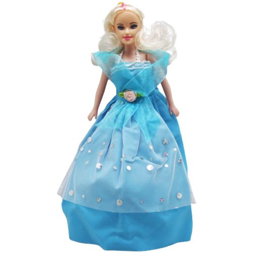Кукла в бальном платье, голубой (MiC)