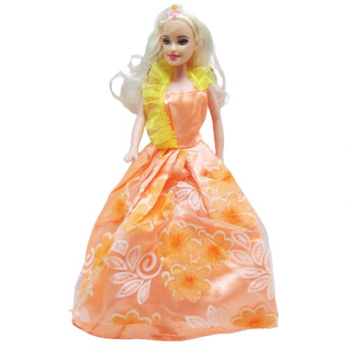 Кукла в бальном платье, персиковый (MiC)
