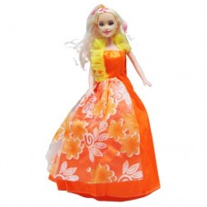 Кукла в бальном платье, оранжевый