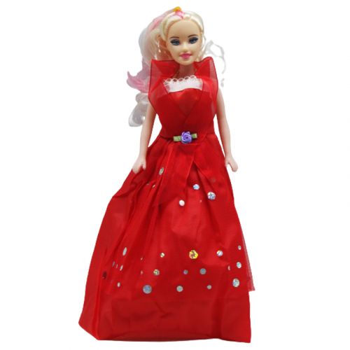 Кукла в бальном платье, красный (MiC)