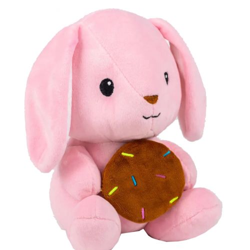 Мягкая игрушка "Зайка с пончиком", розовый (MiC)
