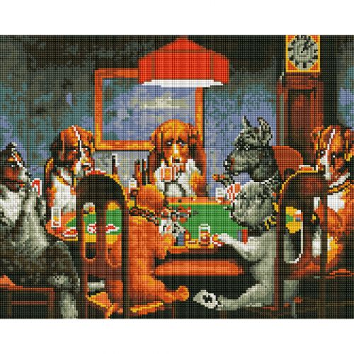 Алмазна мозаїка "Гра у покер" ★★★ (Brushme)