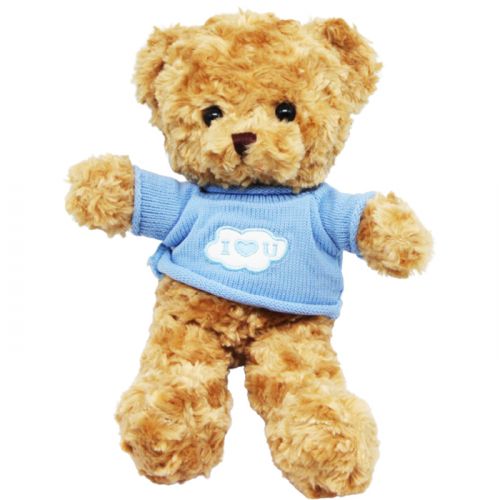 Мягкая игрушка медвежонок в голубом 30см (YI WU)