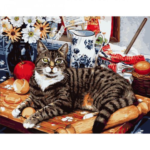 Картина за номерами "Кіт-кухар" ★★★★ (Strateg)