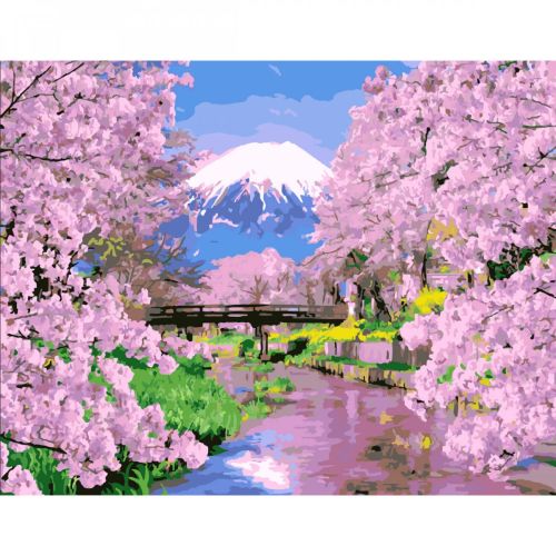 Картина по номерам "Весна в Японии" ★★★★★ (Strateg)