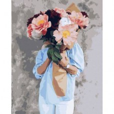 Картина по номерам "Цветочній портрет"