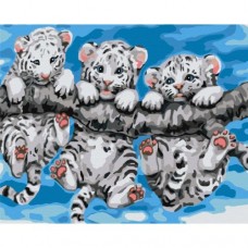Картина за номерами: Маленькі тигренята