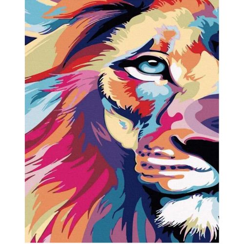 Картина за номерами "Цар звірів" (Rainbow Art)