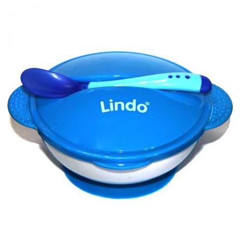 Набор для кормления, синий (Lindo)