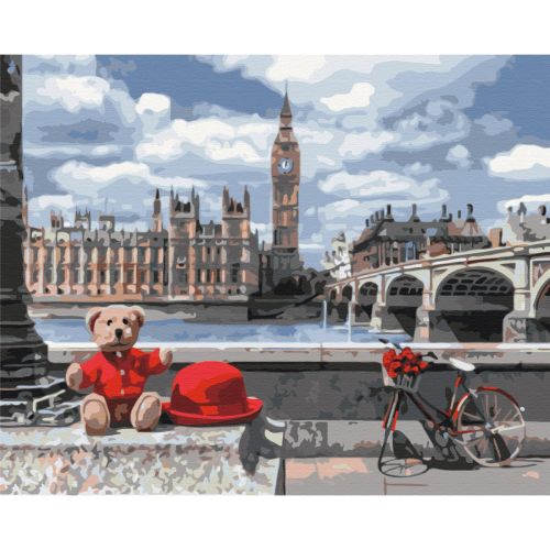 Картина за номерами "Ведмедик-мандрівник в Лондоні" ★★★★ (Brushme)