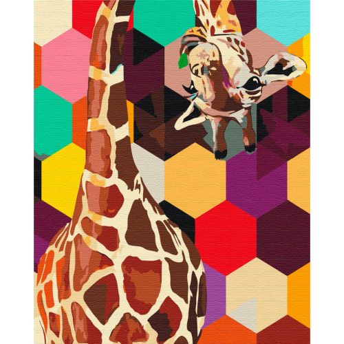 Картина по номерам "Жираф в мозаике" ★ (Brushme)