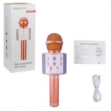 Бездротовий мікрофон С 48340 (50) 4 кольори, караоке, bluetooth, USB, колонка, в коробці