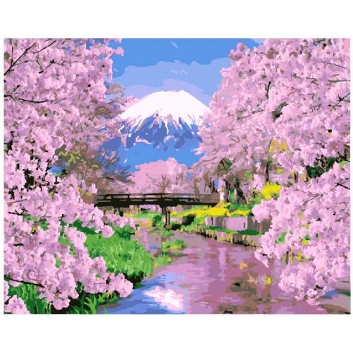 Картина по номерам "Весна в Японии" ★★★★ (Brushme)