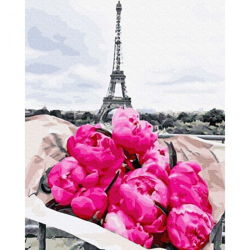 Картина за номерами "Півонії в Парижі" (Rainbow Art)