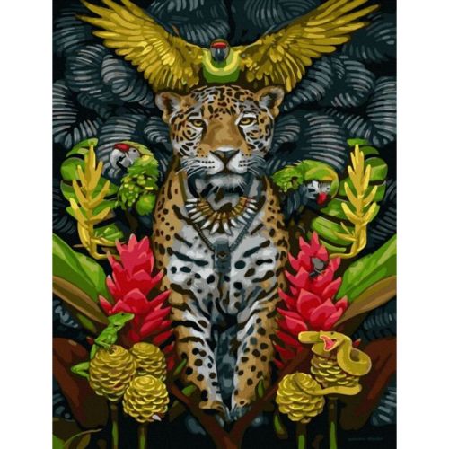 Картина по номерам "Грация леопарда" (Rainbow Art)