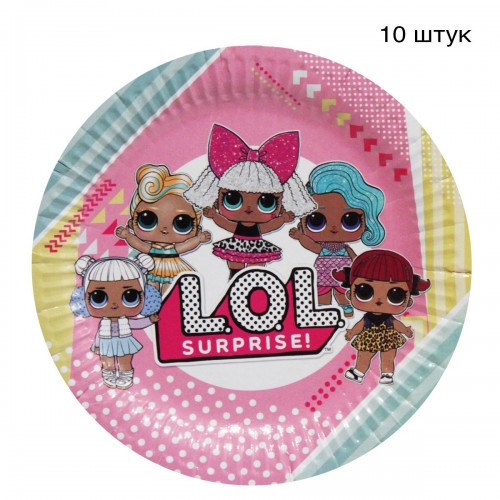 Одноразовые тарелки "Куколки" (10 шт) (MiC)