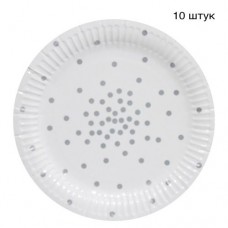 Одноразовые тарелки в горошек (10 шт)