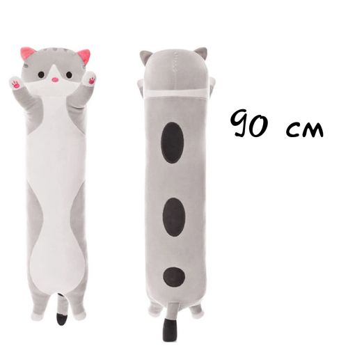 М'яка іграшка-обіймашка "Кіт Батон", сірий ()