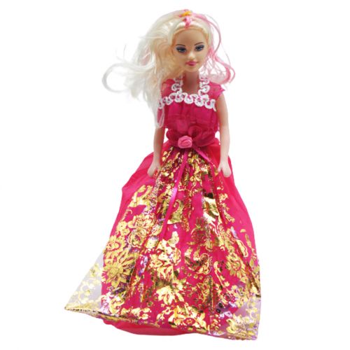 Кукла в бальном платье, малиновый (MiC)