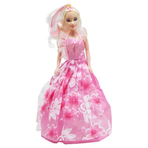 Лялька в бальній сукні, рожевий з квітами (MiC)