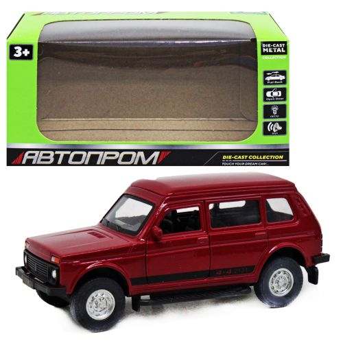 Машинка металлическая "АВТОПРОМ: ВАЗ 2131 Нива", красная (Автопром)