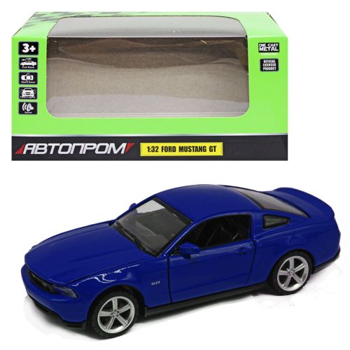 Машинка металлическая "АВТОПРОМ: Ford Mustang GT", синий (Автопром)