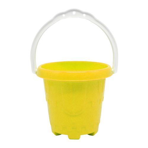 Ведро для песка пластиковое "Замок", желтый (Toys Plast)