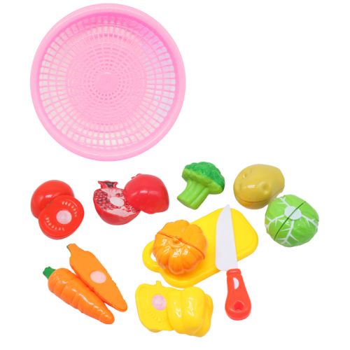 Игровой набор "Нарезание овощей и фруктов", розовый (Wen Fang)
