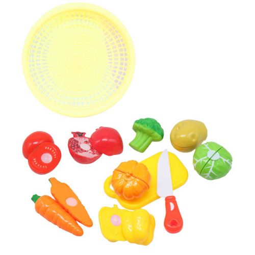 Игровой набор "Нарезание овощей и фруктов", желтый (Wen Fang)
