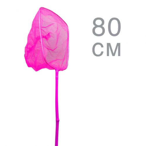 Сачок бамбуковый прямоугольный, розовый (80 см) (MiC)