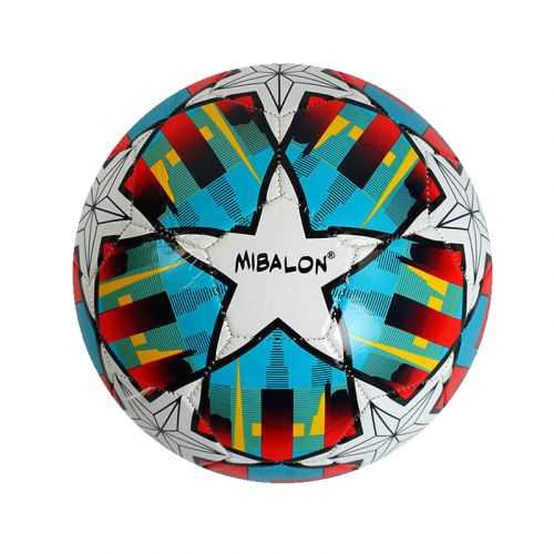 Мяч футбольный "Mibalon" №5, голубой (PVC) (MiC)