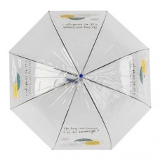Зонт-трость прозрачный, синий (d=83 см)