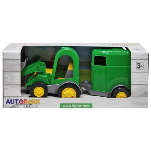 Трактор-баггі з ковшем зелений