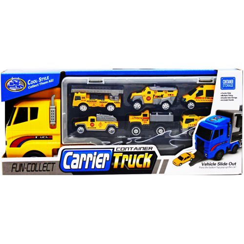 Грузовик-автовоз "Carrier Truck", желтый (MiC)