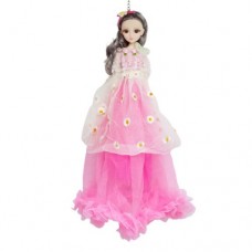 Кукла в бальном платье в ромашках (розовый)