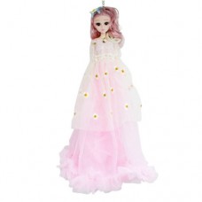 Кукла в бальном платье в ромашках (нежно-розовый)