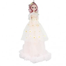 Кукла в бальном платье в ромашках (персиковый)