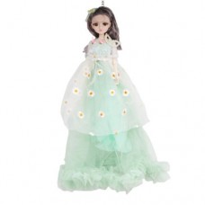 Кукла в бальном платье в ромашках (зеленый) вид 1