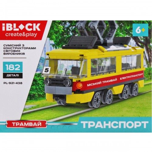 Конструктор пластиковий "Транспорт: Трамвай" (iBLOCK)