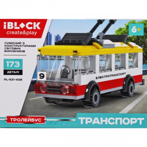Конструктор пластиковый "Транспорт: Троллейбус" (iBLOCK)