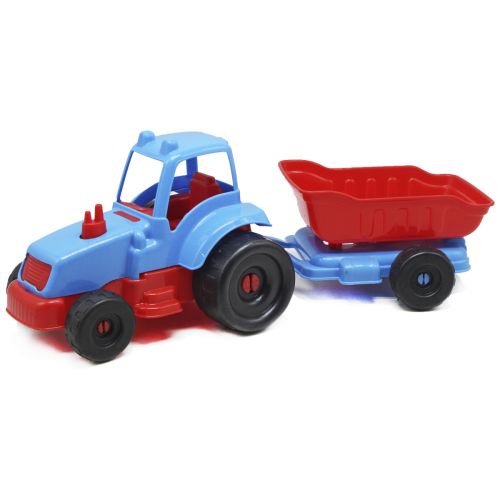 Трактор с прицепом Синій+червоний (Kinderway)