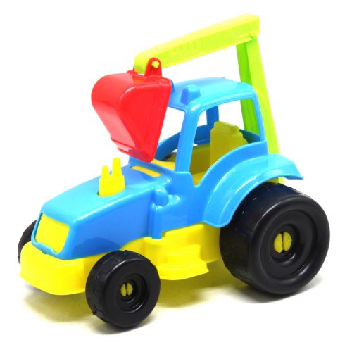 Трактор экскаватор (сине-желтый) (Kinderway)