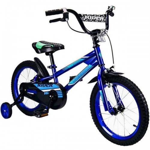 Велосипед дитячий 2-х коліс.12'' 211207 (1 шт) Like2bike Rider, синій, рама сталь, зі дзвінком, руч.гальмо, збірка 75% (MiC)