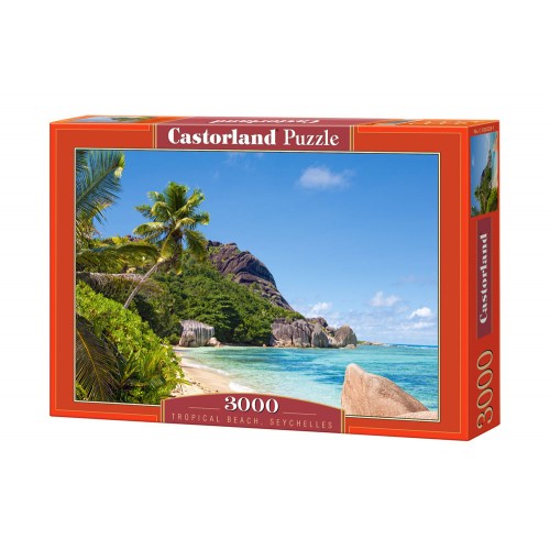 Пазлы "Тропический пляж, Сейшелы" (3000 элементов) (Castorland)