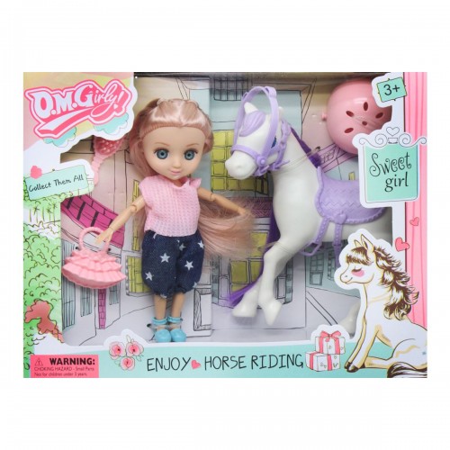 Игровой набор "Кукла Мия с конем", фиолетовый