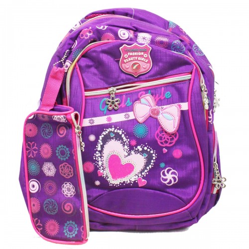 Шкільний рюкзак з пеналом, фіолетовий (MiC)