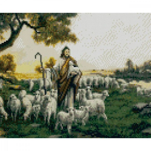 Алмазна мозаїка "Пастир Божий" 30х40 см (Strateg)