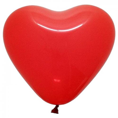 Кулька латексна Серце CR/ 10"пастель 05 червона (MiC)